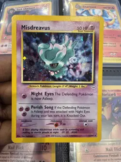 Pokemon Misdreavus ~ DOUBLE HOLO ERROR CARD ~ Neo Revelation 11/64 ~ LP - Image 2