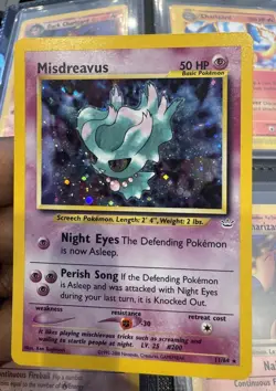 Pokemon Misdreavus ~ DOUBLE HOLO ERROR CARD ~ Neo Revelation 11/64 ~ LP - Image 3