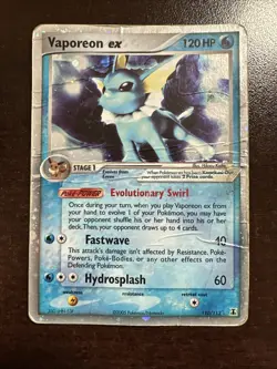 Vaporeon ex 110/113 Pokemon EX Delta Species DMG - Image 1