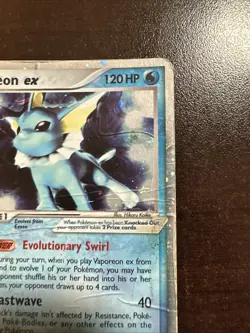 Vaporeon ex 110/113 Pokemon EX Delta Species DMG - Image 3