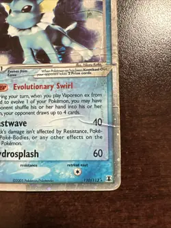 Vaporeon ex 110/113 Pokemon EX Delta Species DMG - Image 4