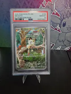 Pokemon Meowth Me02 Phantasmal Flames Illustration Rare Holo 106/094 PSA 10 - Image 1