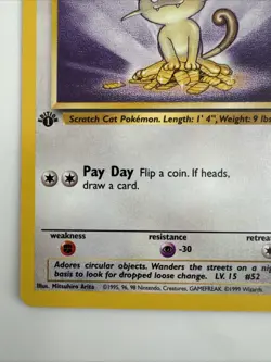 Pokemon TCG - MEOWTH - 1ST EDITION - 56/64 - WOTC - JUNGLE (1999) - LP - Image 4