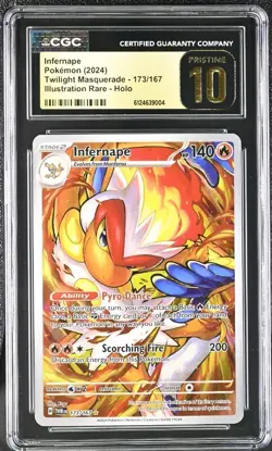 Infernape 173/167 Illustration Rare Pokemon Twilight Masquerade CGC 10 PRISTINE - Image 1