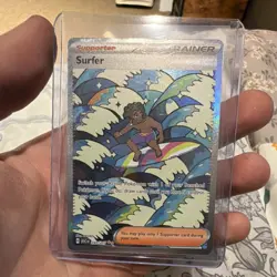 Pokemon TCG Surfer Supporter ASC Full Art Holo 293/217 English - Image 3