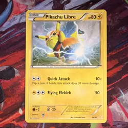 Pokemon Pikachu Libre Common Regular Basic 80 HP 14/30 XY Trainer Kit English - Image 1