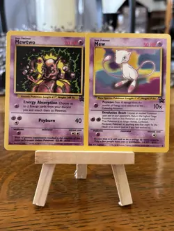 Pokemon 2000 Mew Mewtwo Black Star Promo Vintage - Image 1