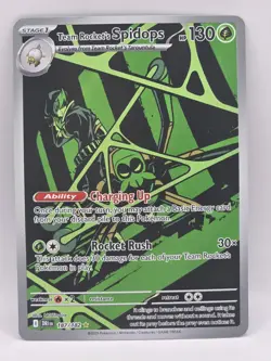 Pokemon TCG Team Rocket's Spidops 187/182 Destined Rivals Illustration Rare - Image 1