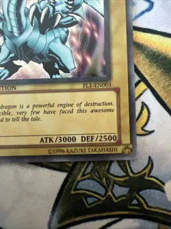 Blue-Eyes White Dragon Secret Rare Card FL1-EN001 Limited Edition NM LP - Image 5