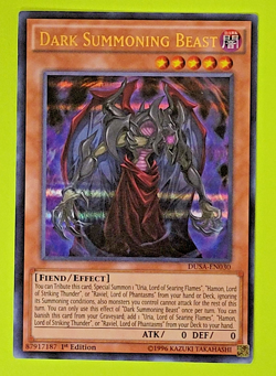 Yu-Gi-Oh Dark Summoning Beast Ultra Rare 1st Edition DUSA-EN030 Played - Image 1