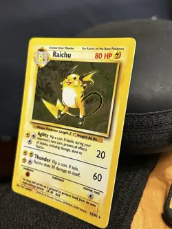 ⚡WoTC - Raichu 14/102 Base Set Holo Rare 1999 Pokemon TCG Card MP/LP⚡🐁 - Image 4