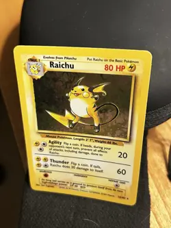 ⚡WoTC - Raichu 14/102 Base Set Holo Rare 1999 Pokemon TCG Card MP/LP⚡🐁 - Image 5