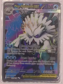 Pokemon Mega Evolution Mega Abomasnow EX Full Art Holo Card 157/132 Ultra Rare - Image 1