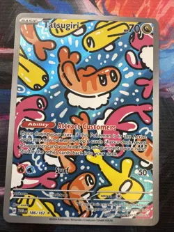 Pokemon TCG Tatsugiri Twilight Masquerade Illustration Rare Card 186/167 NM - Image 1