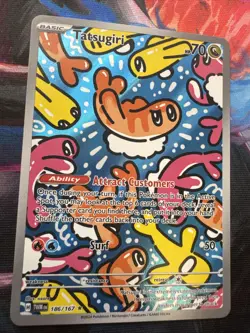 Pokemon TCG Tatsugiri Twilight Masquerade Illustration Rare Card 186/167 NM - Image 2