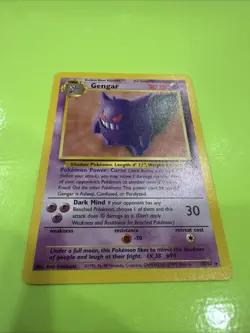 Gengar 20/62 Fossil Regular Vintage Nintendo Pokemon Card Original Trading 1999 - Image 2