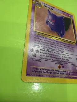 Gengar 20/62 Fossil Regular Vintage Nintendo Pokemon Card Original Trading 1999 - Image 3