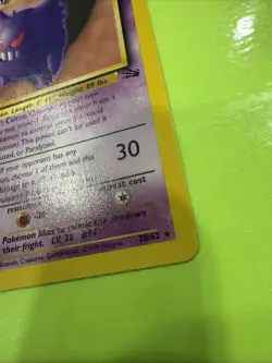 Gengar 20/62 Fossil Regular Vintage Nintendo Pokemon Card Original Trading 1999 - Image 4
