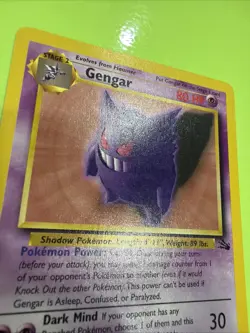 Gengar 20/62 Fossil Regular Vintage Nintendo Pokemon Card Original Trading 1999 - Image 5