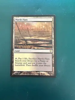MtG Marsh Flats: Zendikar Land Card 2009 Regular 219/249 NM ACTUAL PHOTOS! - Image 1