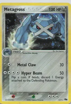 Pokemon Metagross 2/17 Pop 1 Series Promo Holo Rare Card Lightly Played - Image 1
