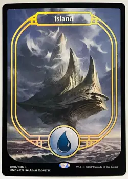 Island 090- Unsanctioned Full Art Foil- MTG-Basic Land-NM - Image 1