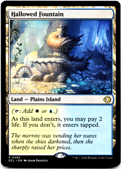 Hallowed Fountain [Lorwyn Eclipsed] Magic MTG ECL 0265 - Shock Land ⚪💧 - Image 1