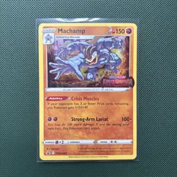 Machamp Pre Release Holo Black Star Stamped Promo SWSH243, NM Pokemon Card - Image 1
