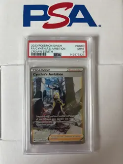 Pokemon Cynthia's Ambition GG60 Crown Zenith Ultra Rare Holo PSA 9 - Image 1