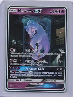 Mewtwo GX 78/73 Secret Rare Shining Legends Pokemon Moderately Played - Image 1
