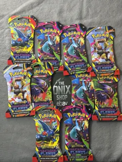 Pokemon Scarlet Violet Phantasmal Flames Sleeved Booster Pack Sealed - 10 Pack - Image 1