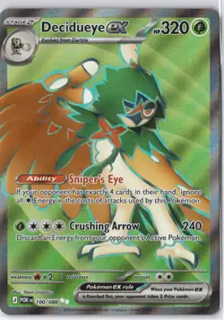 Decidueye ex 100/088 POR Perfect Order FULL ART Holo NM Pokemon Card - Image 1
