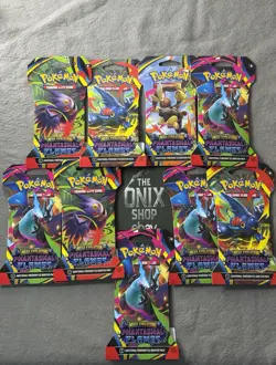 Pokemon Scarlet Violet Phantasmal Flames Sleeved Booster Pack Sealed - 9 Pack - Image 1