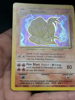 Pokemon TCG Ninetales Base Set Holo Unlimited Rare Card 12/102- LP - Image 4