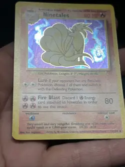 Pokemon TCG Ninetales Base Set Holo Unlimited Rare Card 12/102- LP - Image 5