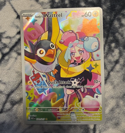 Pokemon TCG Iono's Kilowattrel 163/159 SV09 Illustration Rare Holo 120 HP Eng - Image 1