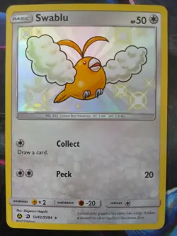 Pokemon: Swablu Shiny Holo Rare Hidden Fates: Shiny Vault SV42/SV94 - Image 1