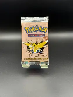 HEAVY Pokemon Fossil Zapdos Unlimited Booster Pack WOTC Factory Sealed - 22g - Image 2