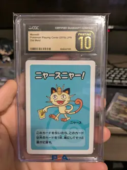 2019 POKEMON PLAYING CARDS JAPANESE MEOWTH OLD MAID CGC 10 PRISTINE CARD - Image 1