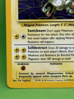 Magneton 11/62 - MP+ - Pokemon Fossil - Holo Rare - Image 4