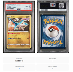 2021 POKEMON FUSION STRIKE 194 LATIOS - PSA 10 POP 7! #19 - Image 3