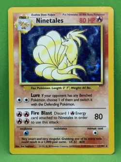 Ninetales 12/102 - MP - Pokemon Base Set - Holo Rare - Image 1