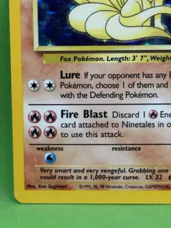 Ninetales 12/102 - MP - Pokemon Base Set - Holo Rare - Image 4