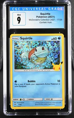 McDonald's 25th anniversary Squirtle, Mint 9 CGC 17/25 Pokemon Graded TCG - Image 2