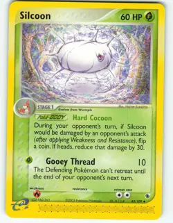 Silcoon - 43/109 Ruby & Sapphire - Pokemon TCG - 2003 - Image 1