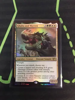 MTG Magic The Gathering Ghalta And Mavren Foil Promo Dinosaur Vampire Commander - Image 1
