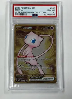 PSA 10 Pokemon 151 Ultra Premium Collection Promo METAL Mew EX 205/165 GEM MINT - Image 1