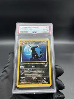 2001 Pokemon Umbreon Neo Discovery Unlimited Holo Rare #13 PSA 10 Gem Mint - Image 1