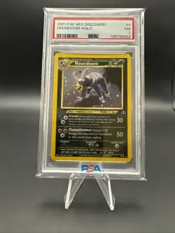2001 Pokemon Neo Discovery Houndoom Holo #4/75 PSA 7 - Image 1