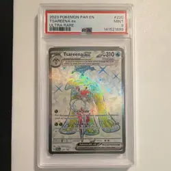 Pokemon Tsareena ex Ultra Rare Full Art Holo PSA 9 220/182 Paradox Rift 2023 - Image 1